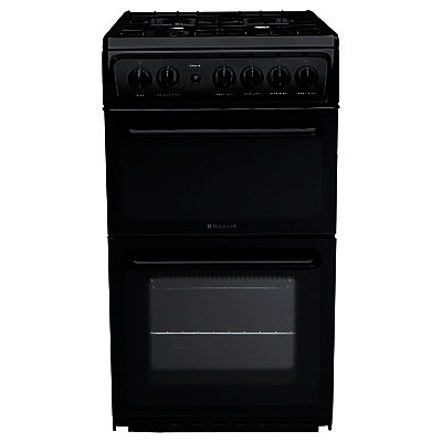 Hotpoint HAG51K Gas Cooker, Black
